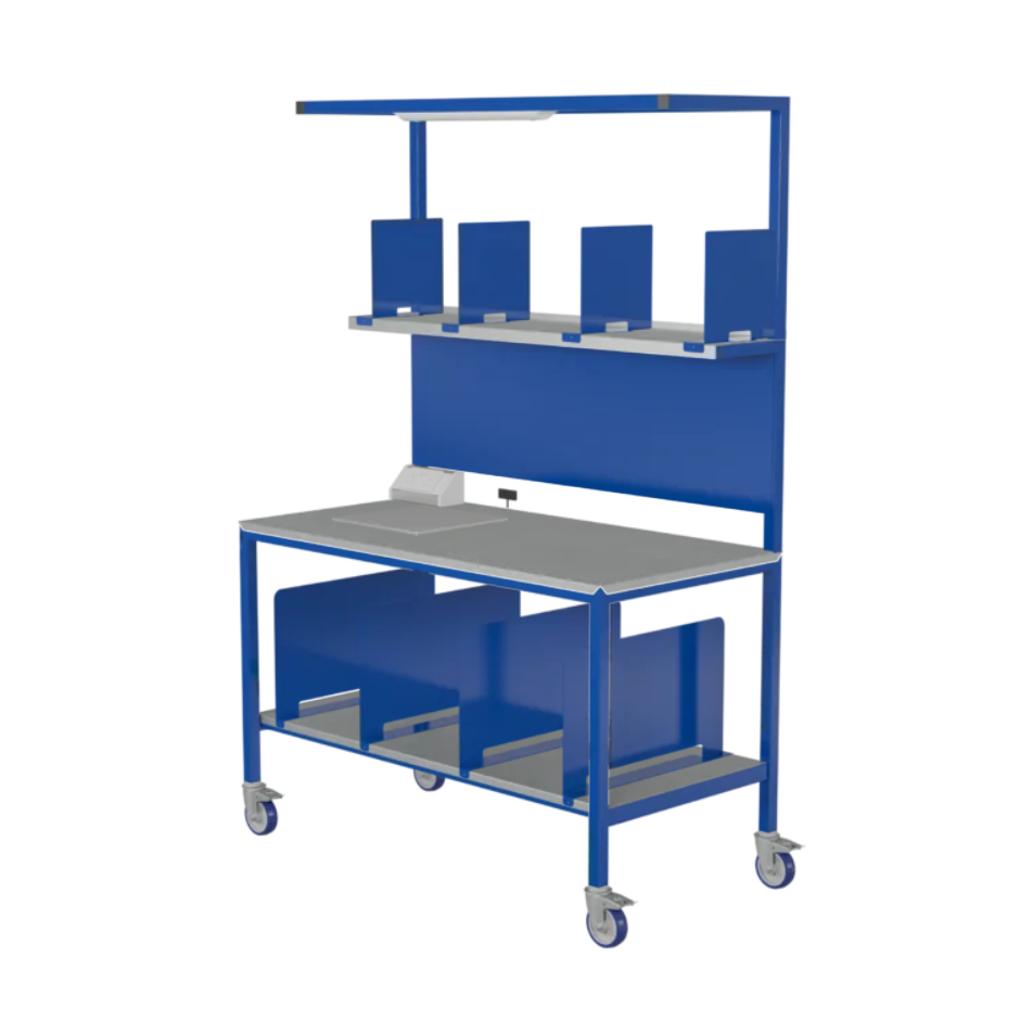 Mobile Packing Bench Station | Packing Table on Wheels